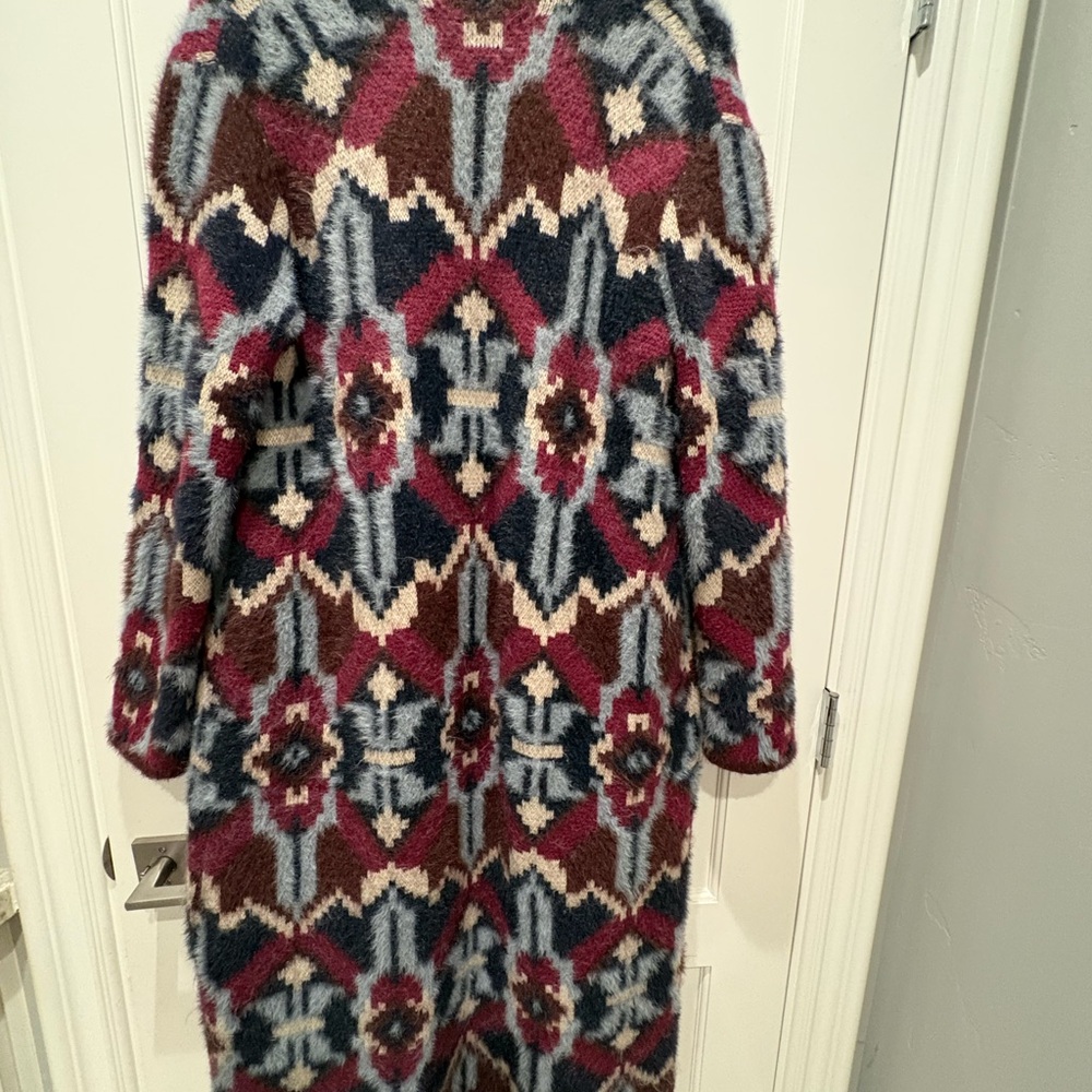 Geometric Patterned Long Coat Shyanne